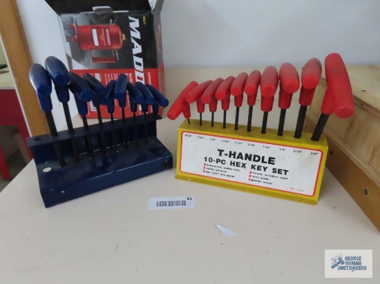 T-handle hex key sets