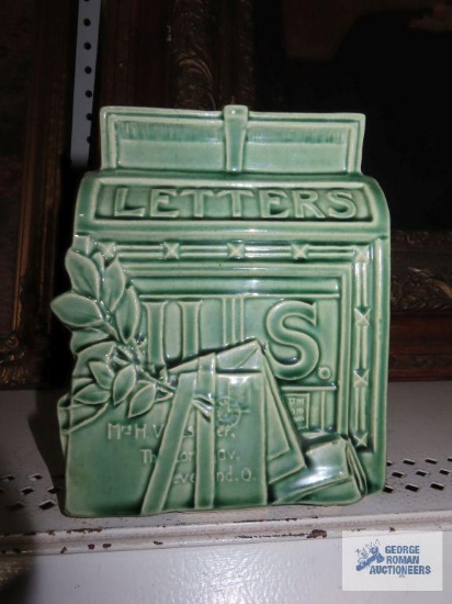 McCoy ceramic Letters wall pocket