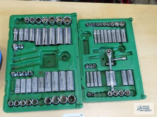 Assorted SK sockets and other sockets with Performance Tool 1/4" ratchet