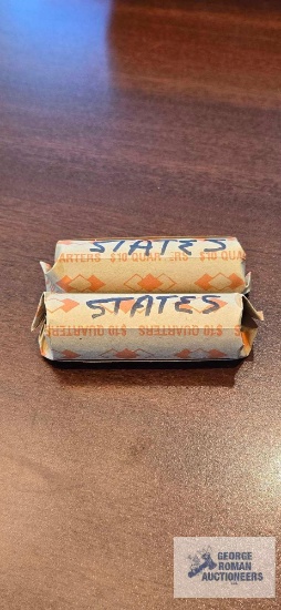 Two rolls of state quarters