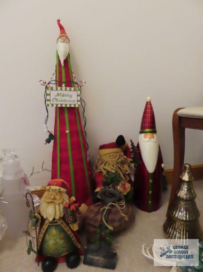 Variety of Santas