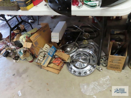 Large assortment of used and New Old Stock automotive parts and other hardware