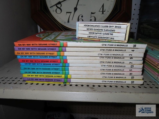 Sesame Street books, Walt Disney books, Laura Lee Hope The Bobbsey Twins books, and the Olympic