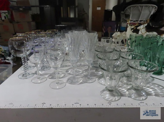 Glass stemware and sundae cups