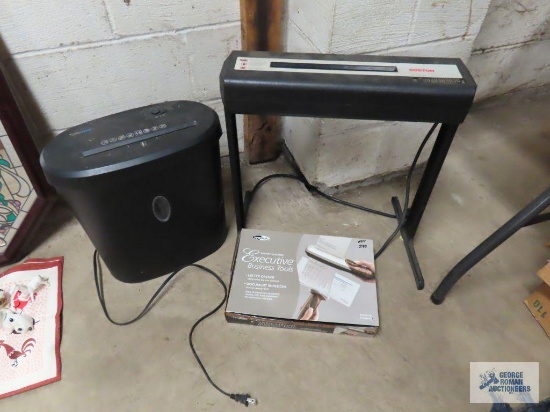 Handheld paper shredder, Boston paper shredder, and Omnitech paper shredder