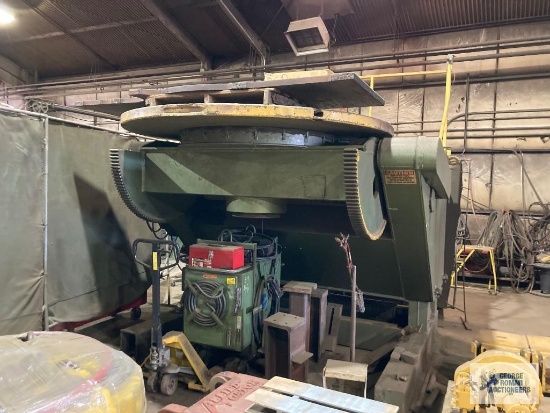 40,000 lb Aronson model HD400A welding positioner, serial number 7950, 85" diameter plate, weighs