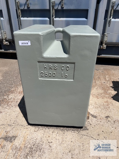 Howe Richardson 2,500 lb calibration scale weight
