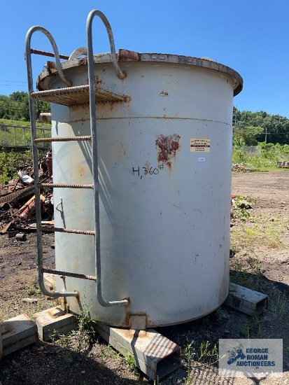 Double-walled used portable waste oil tank. Empty weight is 4,360lb. Some residual oil left in tank.