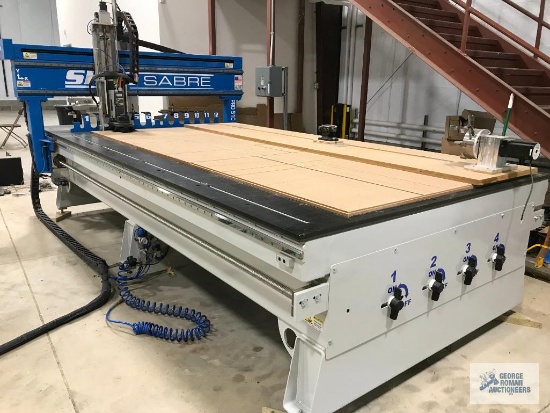 ShopSabre PRO-510 CNC router system and Becker VTLF 2,500 vacuum pump and manifold.Original bill