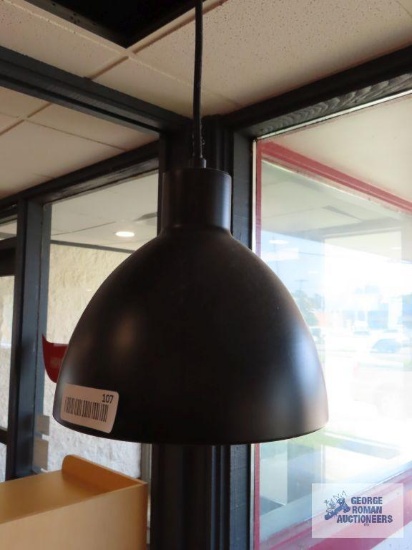 19 Pendant lights. Buyer is responsible for taking lights down and putting wire nuts on electrical