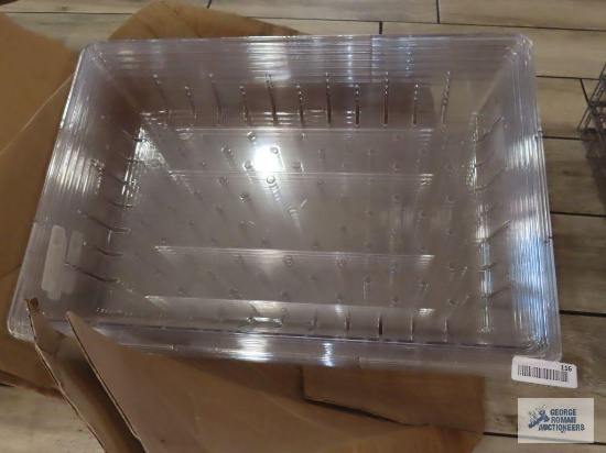 Six Cambro Camware colanders. Model number 1826CLRCW. 18" x 26" x 5".
