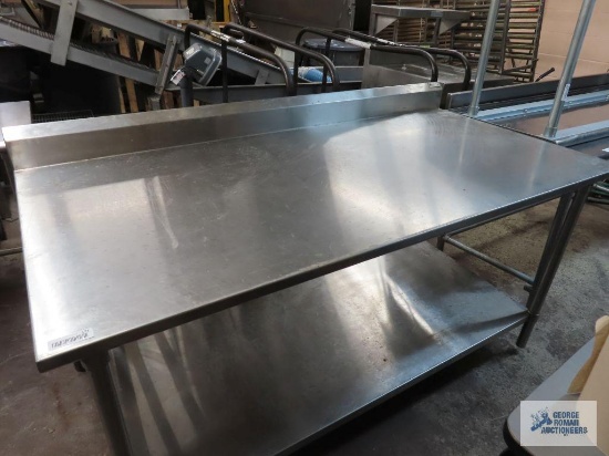 Stainless steel table. 6'x34-1/2"