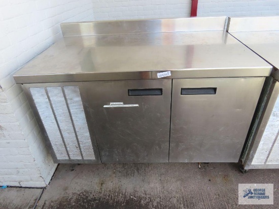 Stainless steel two door cooler. untested