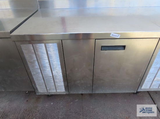 Stainless steel single door cooler. untested.