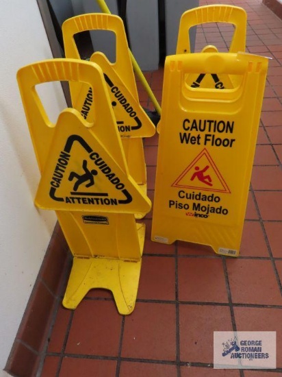 Wet floor signs