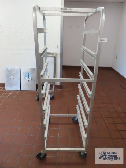 Channel roll about pan rack. model PBA707. 20-1/2" x 26" x 63-1/2"