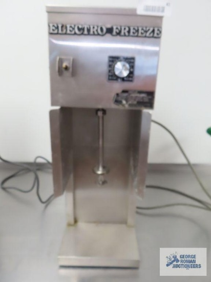 Electro freeze milkshake/blizzard maker. Model HDM-75A. We plugged this unit in and it was working.