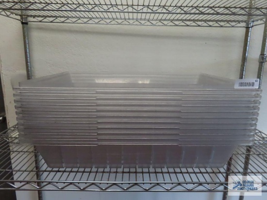 Ten Cambro Camware colanders. Model number 1826CLRCW, 18" x 26" x 5".
