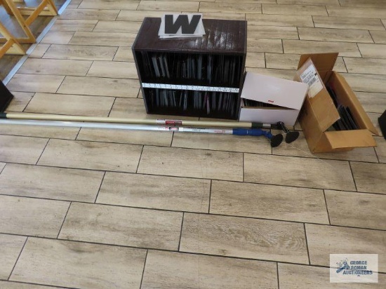 Outdoor sign lettering with letter organizer and Wagner zip changer and painter stick with zip