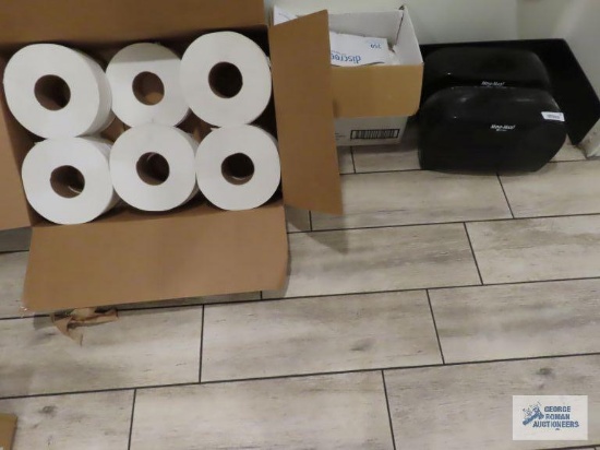 Commercial tissue paper rolls, commercial seat covers, and tissue paper dispensers