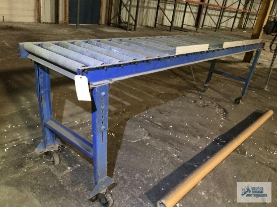 10' POWER CONVEYOR ON CASTERS