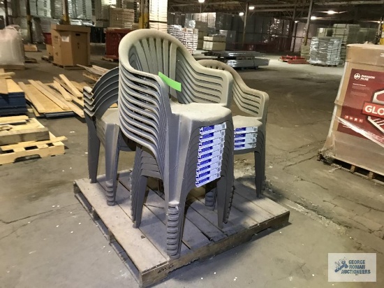 (20) PLASTIC OUTDOOR CHAIRS