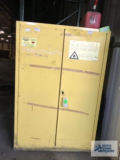 FLAMMABLE CABINET, DOOR DID NOT OPEN