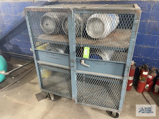 PROPANE TANK CAGE ON CASTERS, TANKS NOT INCLUDED