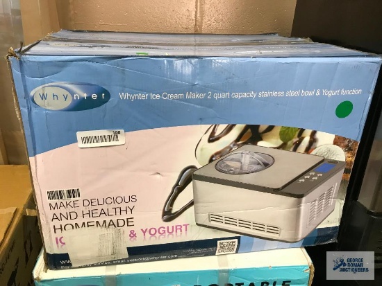 Whynter Ice Cream And Yogurt Maker. 2qt. Model: Icm-220ssy
