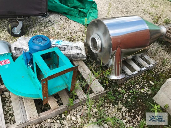 Industrial Blower And Stainless Steel Hopper