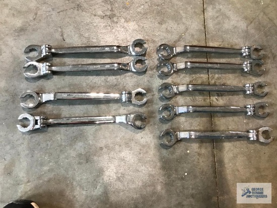 (9) Flex-Head Combination Wrenches