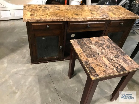 Entertainment Table With Matching End Table