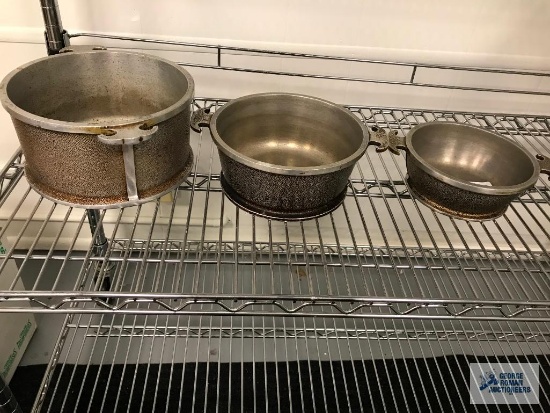 (3) Cast Aluminum Pots