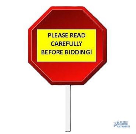 PLEASE READ BEFORE BIDDING!