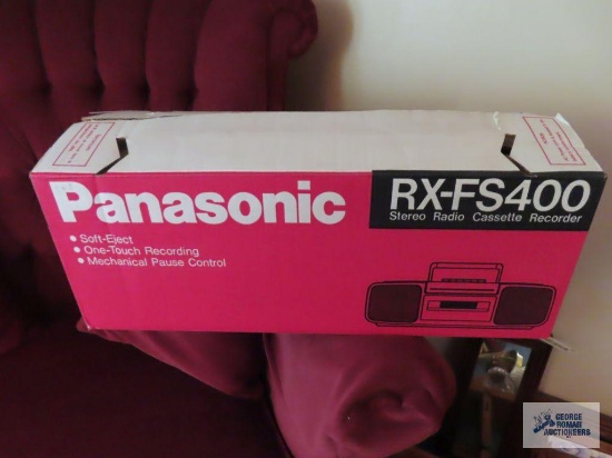 Panasonic stereo radio cassette recorder, model number RX-FS400.