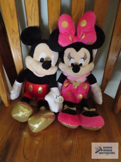 Disney's Mickey and Minnie Mouse plush dolls
