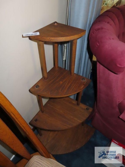 Decorative four tier corner stand