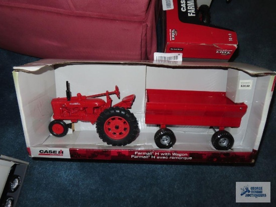 Ertl Case Farmall H tractor with wagon.