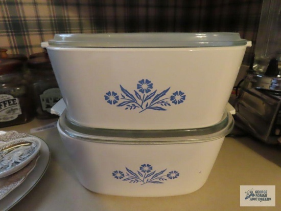 Corning Ware blue cornflower casseroles