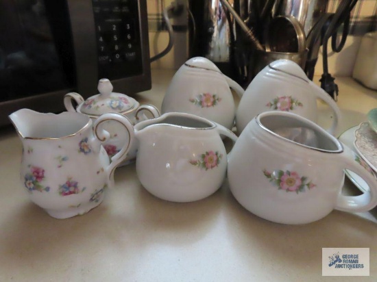 Assorted china and salt and pepper shakers