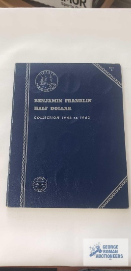 Benjamin Franklin Half Dollar Collection 1948 to 1963 with 17 Benjamin Franklin half dollars