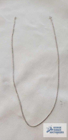 Sterling silver beaded chain 17", 3.0 G
