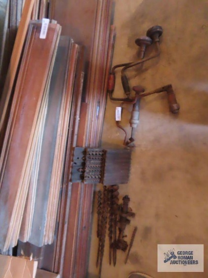 Antique braces and bits with bit holder