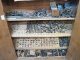 WOODEN TOOL CABINET W/TOOLS & TOOLING