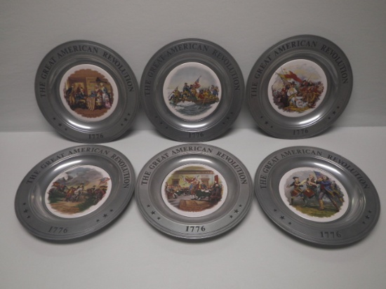 American Revolution Metal Plates set of 6