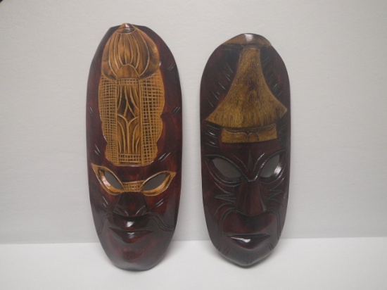 Carved Wooden Masks (2)