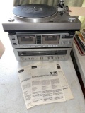 Sansui R-50 receiver & P-50 turn table w/ Sanyo RD W22 Cassette player