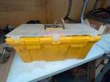 Contractor plastic toolbox w/ tools