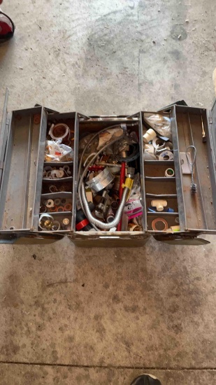 Plumbers tool box w/ tools