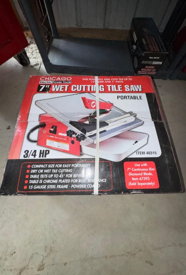 Chicago Electric 7 Tile Saw NIB